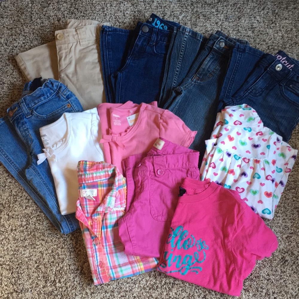⏰🛍 Girls Lot (5/6, 6 slim) Jeans/Tops/Pants